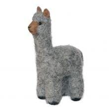 4alpaca-grey-Huacaya Alpaca Felted Ornament