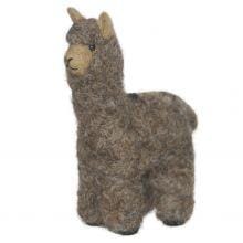 4alpaca-rosegrey-Huacaya Alpaca Felted Ornament