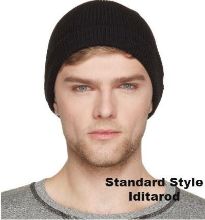 Iditarod 100% Alpaca Beanie Hat Hat Standard Fit Black 