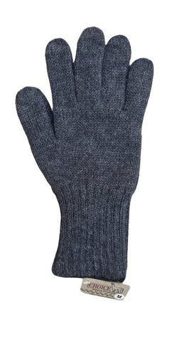 Iditarod 100% Alpaca Double-Thick Reversible Gloves Gloves Black/MedGrey Medium 