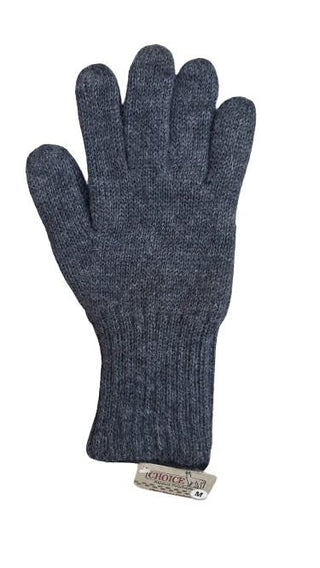 Iditarod 100% Alpaca Double-Thick Reversible Gloves - Choice Alpaca Products-IditGloves_Sm_Black_MedGrey