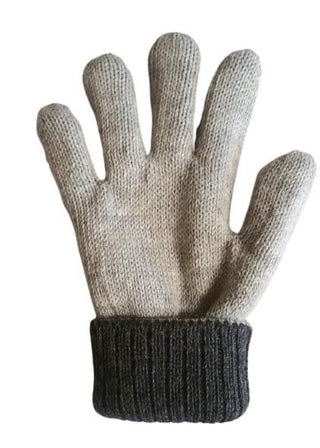 Iditarod 100% Alpaca Double-Thick Reversible Gloves - Choice Alpaca Products-IditGloves_Sm_MedGrey_Silver