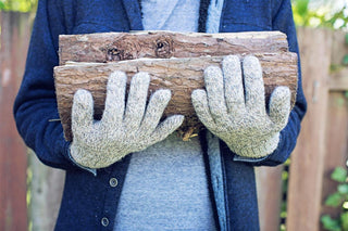 Iditarod 100% Alpaca Double-Thick Reversible Gloves - Choice Alpaca Products-IditGloves_XSm_Brown_Beige