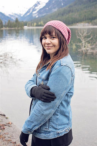 Iditarod 100% Alpaca Double-Thick Reversible Gloves - Choice Alpaca Products-IditGloves_XSm_Brown_Beige