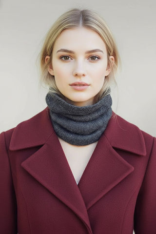 Iditarod Neck Gaiter Baby Alpaca Lined Scarf 