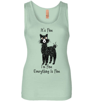 I'm Fine Alpaca Womens Jersey Tank Mint S 