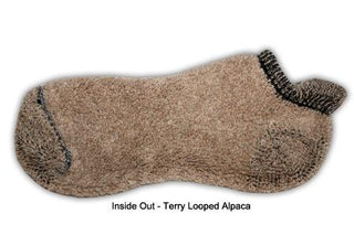 Low Pro Alpaca ANKLE Sock - Choice Alpaca Products-0112F-SM-ltgryblk