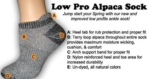 Low Pro Alpaca ANKLE Sock Socks 
