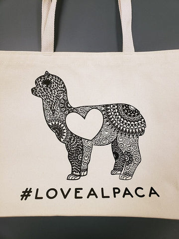 MANDALA LOVE Alpaca Shoulder Tote Bag - Purely Alpaca
