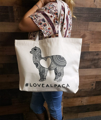 MANDALA LOVE Alpaca Shoulder Tote Bag - Purely Alpaca