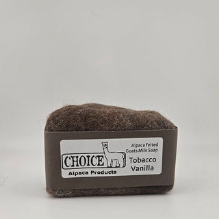 Marlin Alpaca Felted Soaps - Choice Alpaca Products-MRLN_felted_soap_tobacco_vanilla
