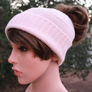 Messy Bun Alpaca Hat - Choice Alpaca Products-INCTmessybun-pink