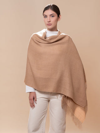 I10365EP0000-08A0163-Natural Undyed 100% Baby Alpaca Eco Classic Shawl