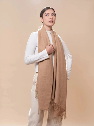 Natural Undyed 100% Baby Alpaca Eco Classic Shawl - Choice Alpaca Products-I10365EP0000-09A0053
