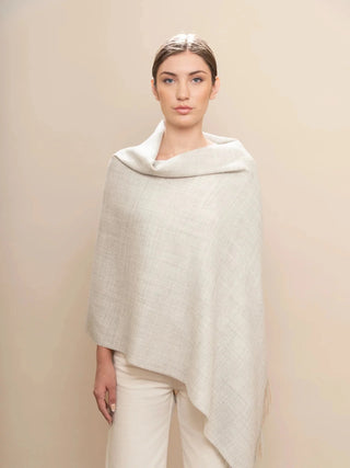Natural Undyed 100% Baby Alpaca Eco Classic Shawl - Choice Alpaca Products-I10365EP0000-09A0124