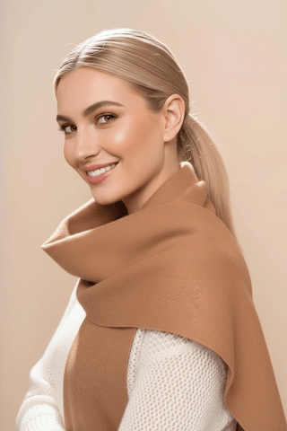 D10234EP0000-M080006-Natural Undyed 100% Baby Alpaca Eco Scarf