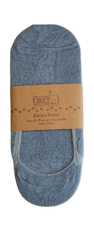 No-Show Alpaca Socks - Choice Alpaca Products-BHFT-M-GRIS