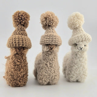 Pom-Pom Hat for Alpacadorable Ornament - Choice Alpaca Products-Alpacadorable_pom-pom-5in-cream
