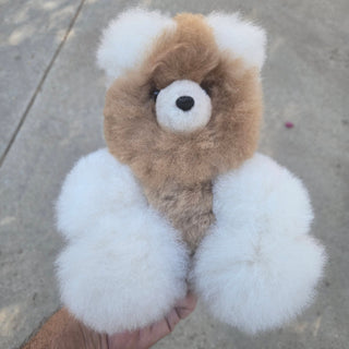 Premium Alpaca Fur Toys Collection - Choice Alpaca Products-INCT-10-sitting-bear