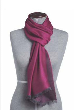 Reversible Baby Alpaca and Silk Scarf - Choice Alpaca Products-PT-1413-Com4