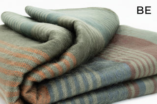 Alpaca Bed Blanket - Striped Blankets 