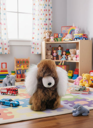 Sculpted Alpaca Fur Poodle Toy 