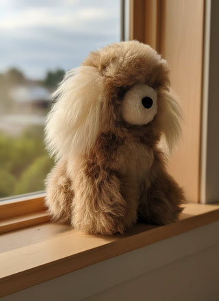 Sculpted Alpaca Fur Poodle Toy 