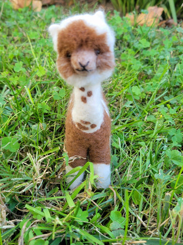 Shearing Day Alpacadorable Alpaca Ornament Holiday Brown and White 