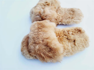 Slide-In Fluffy Furry Fuzzy Alpaca Fur Slippers Socks 