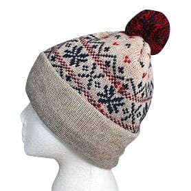 F220pompom-purplepink-Snowflake Pom-Pom Alpaca Hat