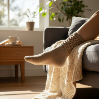 Soft Touch Therapeutic Alpaca Socks - Choice Alpaca Products-N350-sm-BEIG
