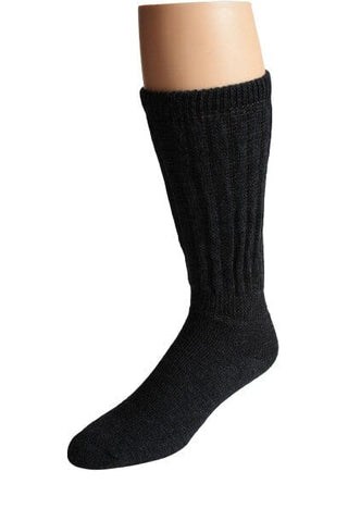 Soft Touch Therapeutic Alpaca Socks - Choice Alpaca Products-N350-sm-NGRO