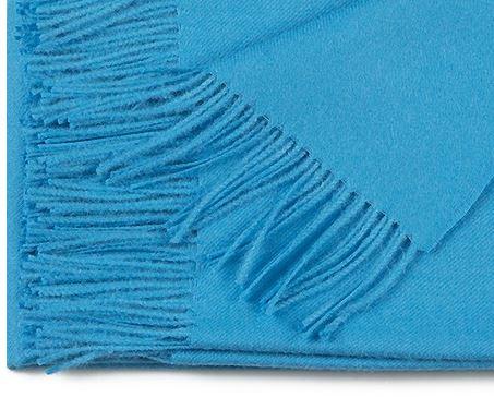 Solid Color Alpaca Throw Blankets Lagoon Blue 
