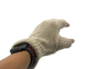 Solid Color Fingerless Alpaca Gloves - Choice Alpaca Products-Solid_fingerless-charcoal