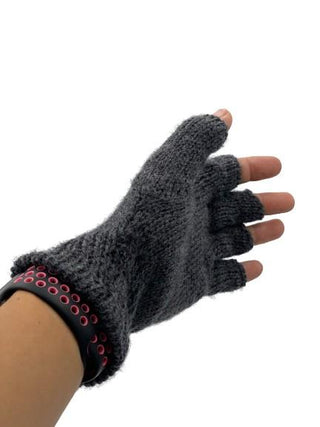 Solid Color Fingerless Alpaca Gloves - Choice Alpaca Products-Solid_fingerless-medgrey