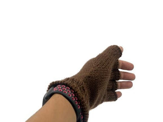 Solid Color Fingerless Alpaca Gloves - Choice Alpaca Products-Solid_fingerless-silvergrey