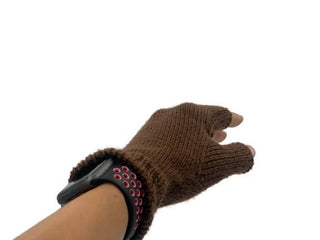 Solid Color Fingerless Alpaca Gloves - Choice Alpaca Products-Solid_fingerless-silvergrey