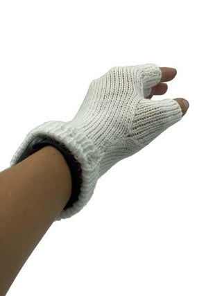 Solid Color Fingerless Alpaca Gloves - Choice Alpaca Products-Solid_fingerless-white