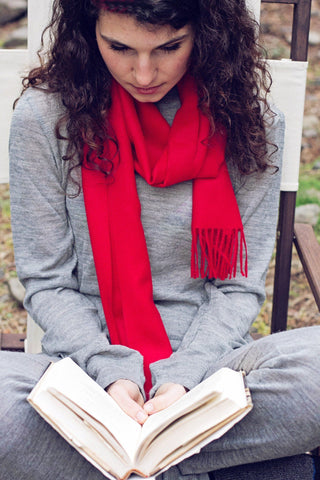 Solid Weave Brushed Scarf - Choice Alpaca Products-D6418-VR1117
