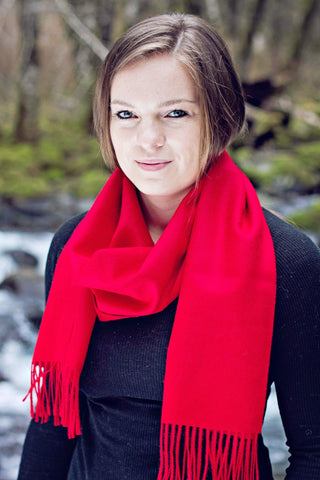 Solid Weave Brushed Scarf - Choice Alpaca Products-D6418-VR1117
