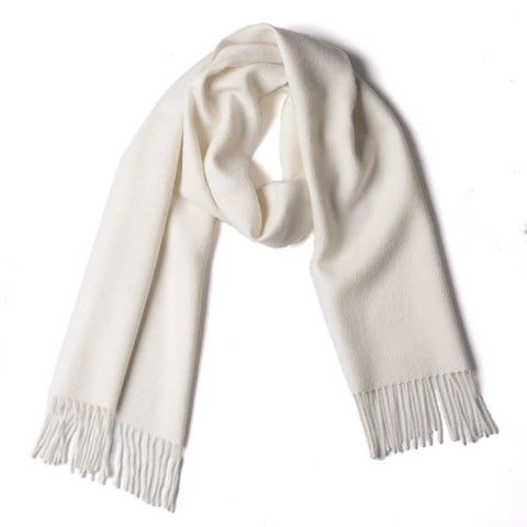 Solid Weave Brushed Scarf Scarves Cream 