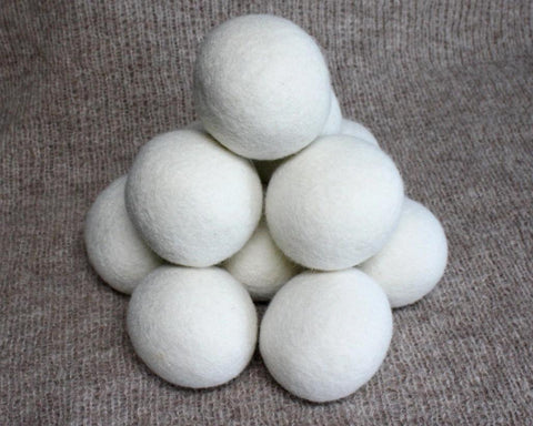 Solid White Wet Felted Alpaca Dryer Balls Home Goods Bulk set of 100 
