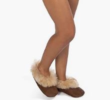 Suede and Fur Alpaca Slippers Socks 