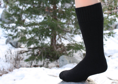 "Superwarm" Alpaca Socks - Made in the USA Socks Superwarm Small Black