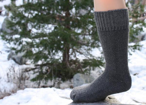 "Superwarm" Heavy Extreme Alpaca Socks - Irregulars Sale Socks Large Grey 