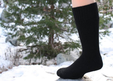 "Superwarm" Heavy Extreme Alpaca Socks - Irregulars Sale Socks XX-Large Black 