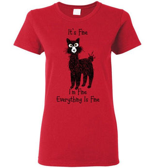 t-shirt: Alpaca I'm Fine Ladies Short-Sleeve - Choice Alpaca Products-TS.102489275