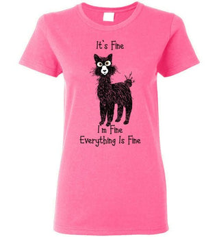 t-shirt: Alpaca I'm Fine Ladies Short-Sleeve - Choice Alpaca Products-TS.102489281