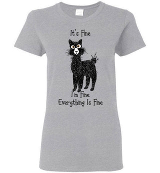 t-shirt: Alpaca I'm Fine Ladies Short-Sleeve - Choice Alpaca Products-TS.102489287