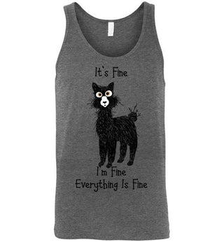 t-shirt: Alpaca I'm Fine Unisex Tank - Choice Alpaca Products-TS.102489299